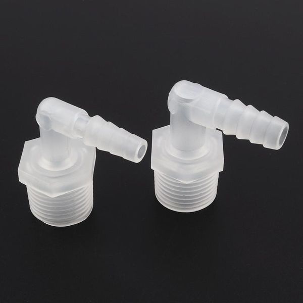 

watering equipments 5pcs nuonuowell g1/2 to 6.4~19.5mm pp elbow connectors aquarium fish tank hose joints air pump fittings micro irrigation