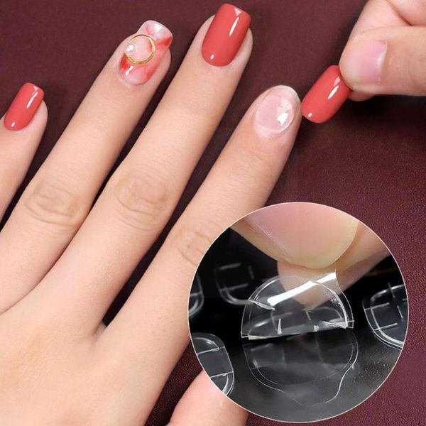 

nail gel adhesive double sided transparent invisible tool paste thickened glue pseudo wearing n0p0, Red;pink