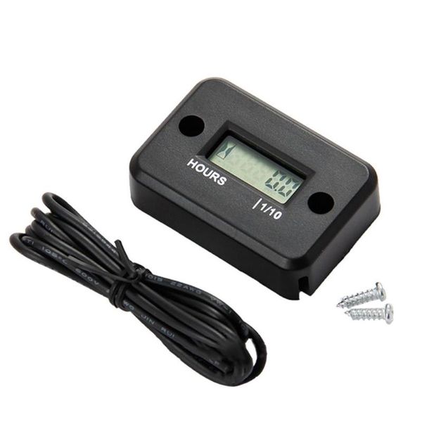 Medidor de hora de exibição Digital LCD à prova d'água para ATV Marine ATV Snowmobile Motorcycle Bike 2/4 STAKE Gas Timers