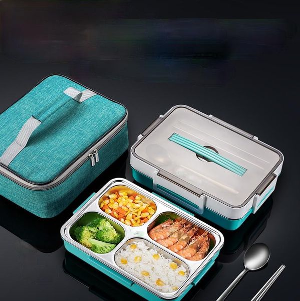 

german stainless steel insulated lunch box office worker portable student compartment with rice tableware storage bottles & jars