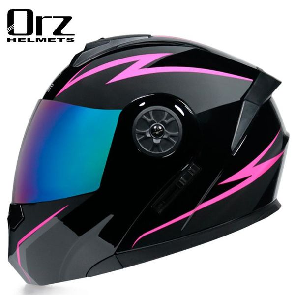

motorcycle helmets orz full face helmet dual lens visors safety racing motocross motorbike double for adults
