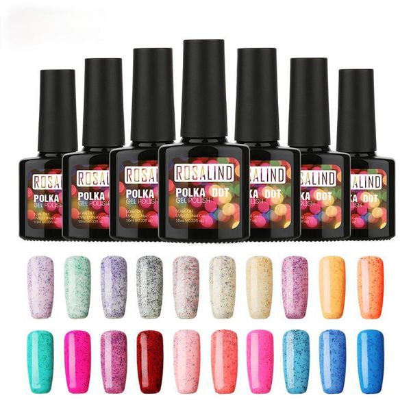 

nail gel rosalind 1s p+black bottle 10ml candy bling d01-24 polish art uv led glitter soak-off long-lasting lacquer, Red;pink