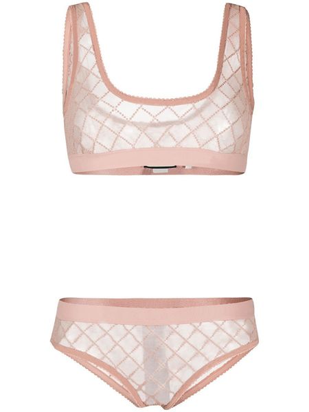 Reggiseno sexy Set da donna Ricamo Lettera Biancheria intima di design Set di biancheria europea americana Biancheria intima di pizzo Mutandine trasparenti di alta qualità