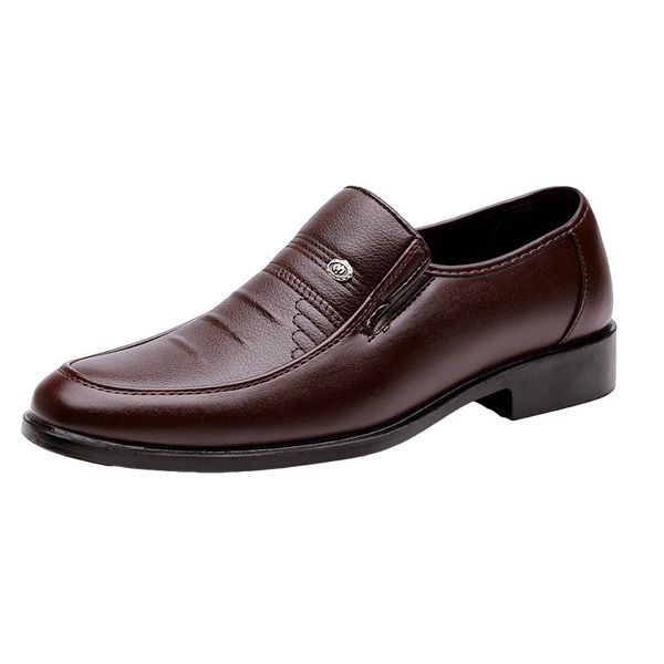 

dress shoes brand men's business casual for men soft genuine leather fashion mens comfortable oxford size 44 drad, Black