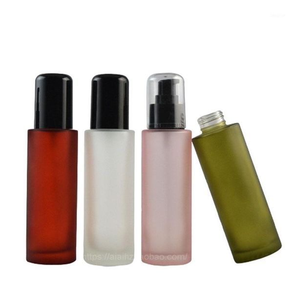 

storage bottles & jars 100ml frosted spraying glass bottle colorful press pump spray atomizer drop liquid pipette empty 15pcs/lot
