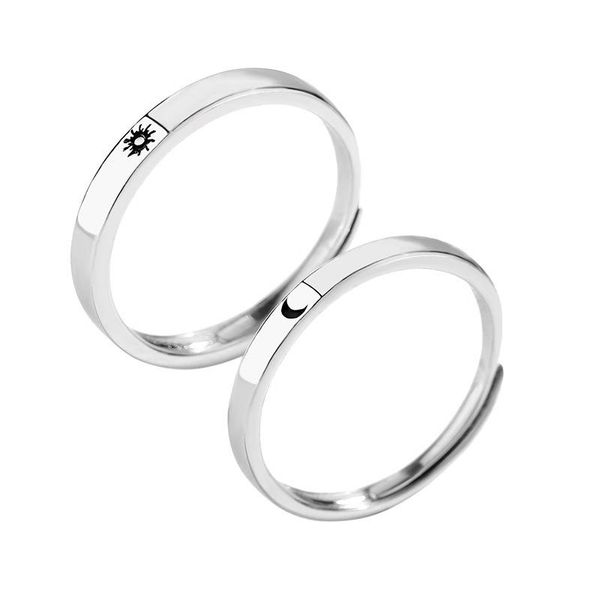 

wedding rings ufooro sun moon couple ring opening adjustable enggagement, Slivery;golden