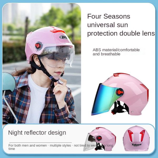 

motorcycle helmets summer helmet electric car double lens