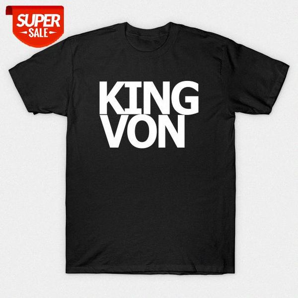 

rap king von short-sleeved men's and women's t-shirt loose large size #jy1d, White