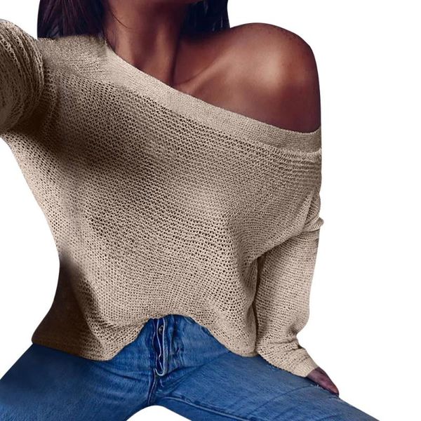 

women's sweaters fashion autumn knitted sweater 2021 ladies lanlern sleeve wrap front loose pullover jumper sueter mujer, White;black