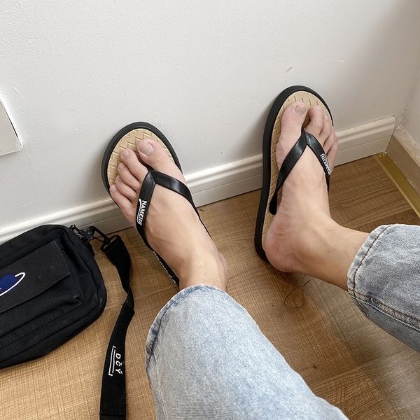 

kxu3 men's beach korean fashion beach shoes flip flop summer personality soft bottom outdoor flip-flops slippers sals and slipperssanda