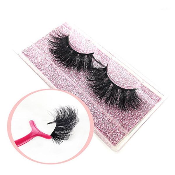 

beautiful 3d eyelashes three-dimensional curl nano mink hair 25mm false one pair lashes1