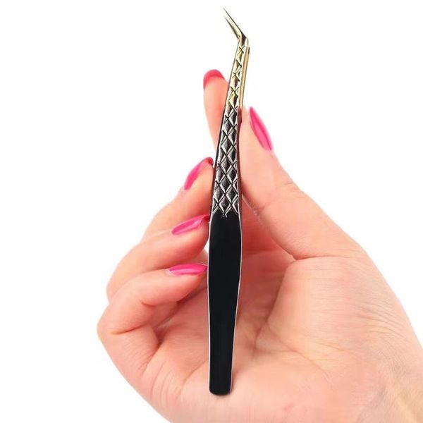 

eyebrow tools & stencils eyelash extension tweezers makeup stainless steel non-magnetic pincet false precisio 3d accurate tweezer