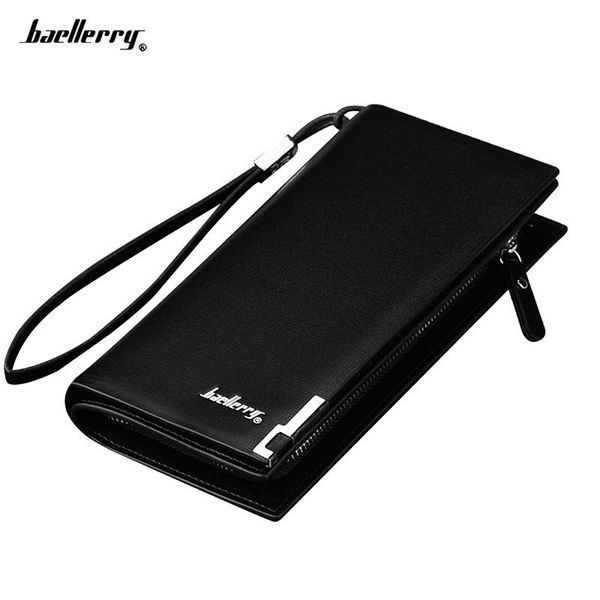 

men long wallet multifunctional zipper clutch bag men's handbag coin purse pu leather multi-card po wallets, Red;black