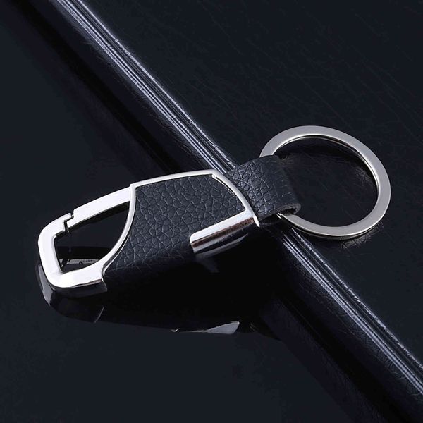 

metal car leather men's waist high grade key ring gift practical, Slivery;golden