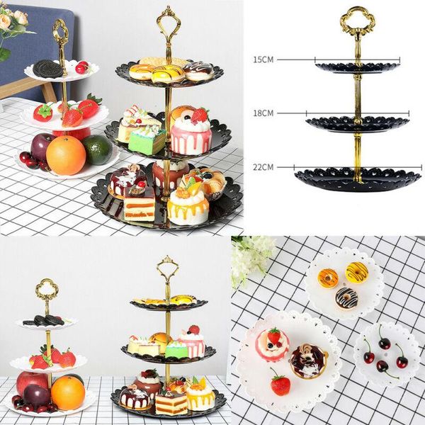 

other bakeware 3 tier cake stand plastic tray display afternoon tea wedding plates party tableware rack decorating tools
