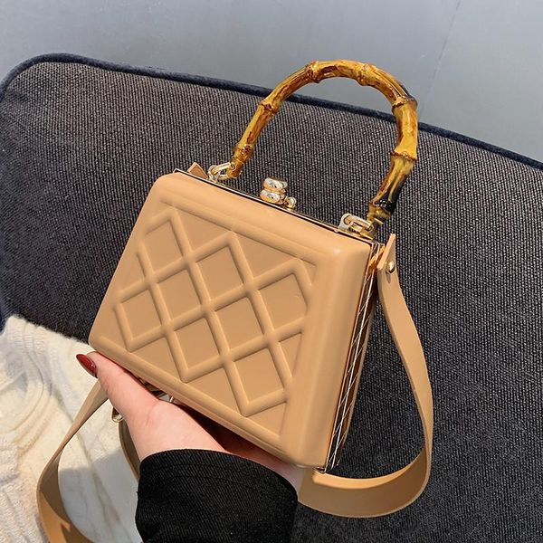 

evening bags lattice square tote bag 2021 fashion high-quality pu leather women's designer handbag small shoulder messenger purses
