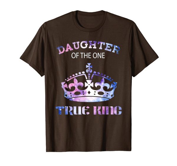 

daughter of the one true king t-shirt, White;black
