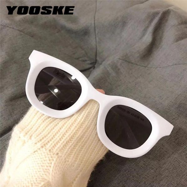 

sunglasses yooske fashion round for women brand designer vintage small sun glasses ladies retro hip hop design punk eyewear, White;black