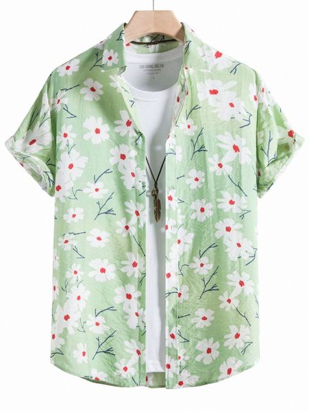

men random floral print shirt without tee x9dv#, White;black