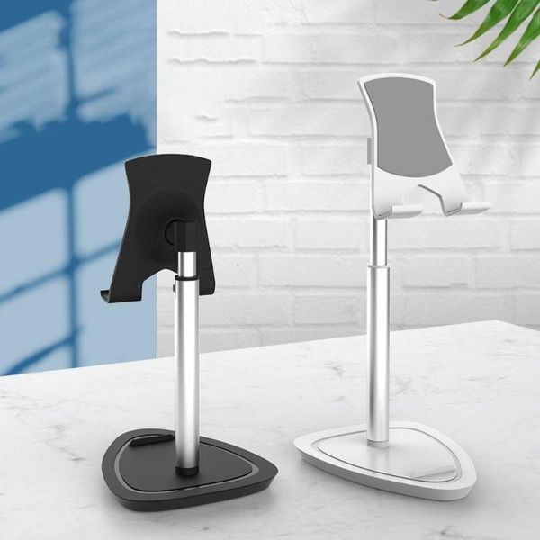 

stable universal adjustable desktablet mobile phone holder mount stand bracket aluminium alloy metal silicone cell mounts & holders