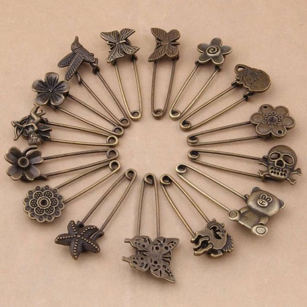 

copper pin alloy jewelry style brooch diy accessories, Gray
