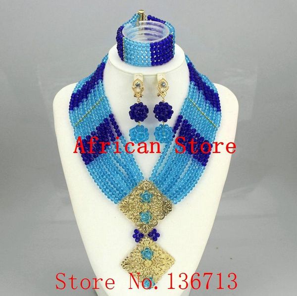 

earrings & necklace jewelry sets african beads collar statement bangle fine rings for women wedding party accessories l221, Silver