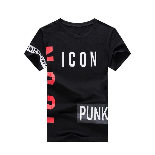 

2021 casual brand men's letter print hip hop streetwear tee shirts for summer men pullover t-shirt short sleeve cotton #6807 t-shirt, White;black