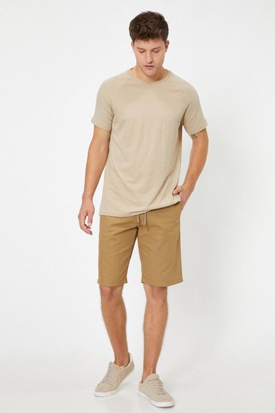 

koton male yellow shorts & bermuda 0 yam41458bw men's, White;black
