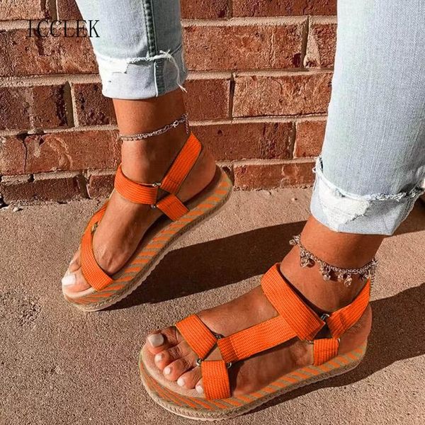 

sandals 2021 women's shoes fashion casual breathable thick-soled outdoor roman, Black