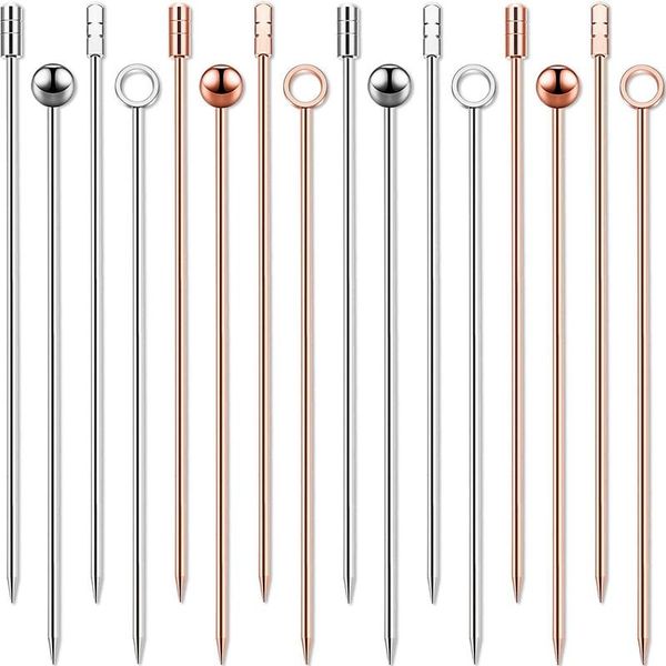 

pieces stainless steel cocktail picks fruits toothpicks appetizer metal for sandwiches, barbeque , forks