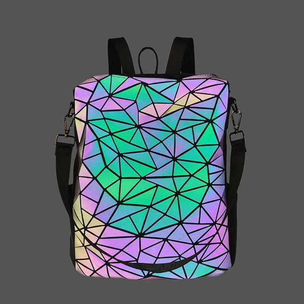 

backpack luminous diamond backpacks shoulder bag laser leisure rhombus geometric wind woman's