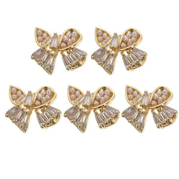 

nail drill & accessories 5pcs art studs bow decals bowknot manicure