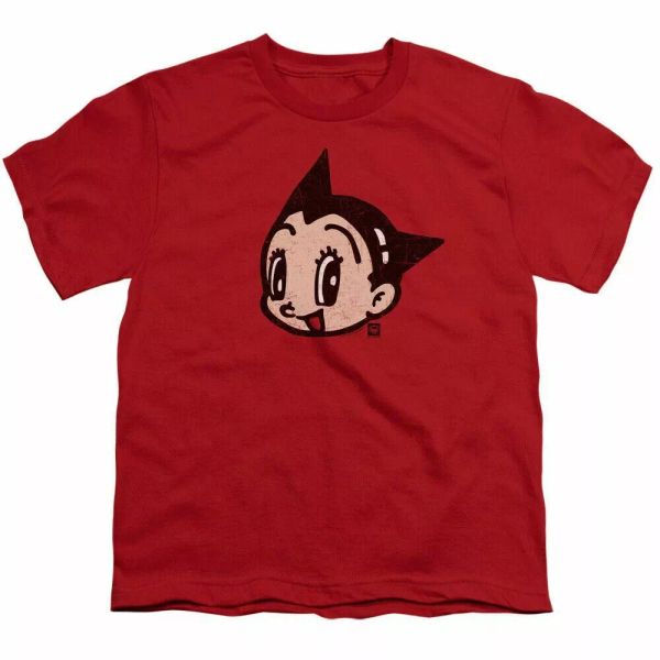 

astro boy face kids youth t shirt licensed tobio tee red, White;black