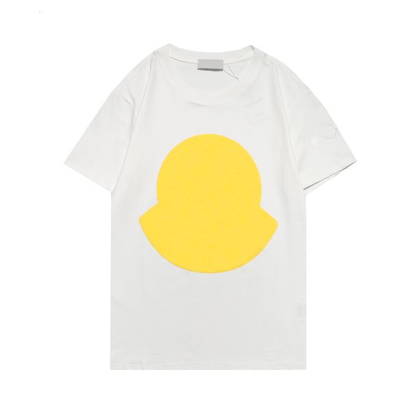 

21ss designer tide t shirts chest letter laminated print short sleeve high street loose oversize casual t-shirt 100% pure cotton for men an, White;black