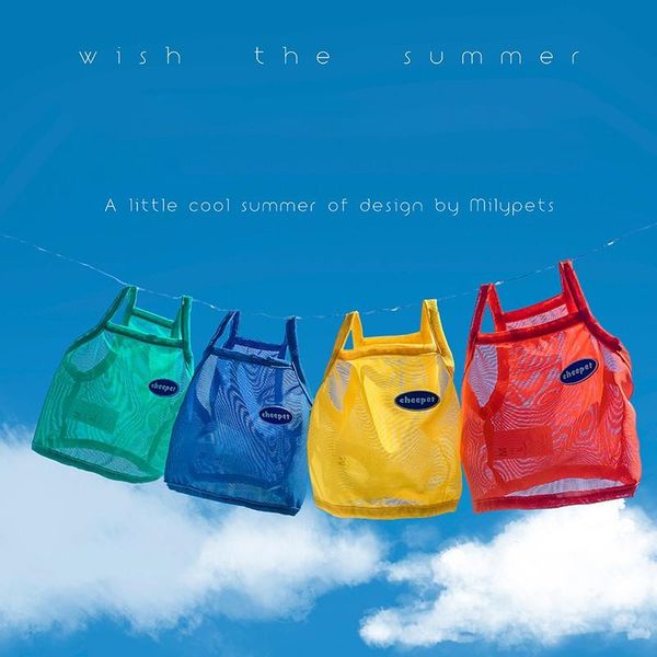 

dog apparel clothes summer mesh designer vest for puppy small dogs girl brand breathable sling shirt chihuahua