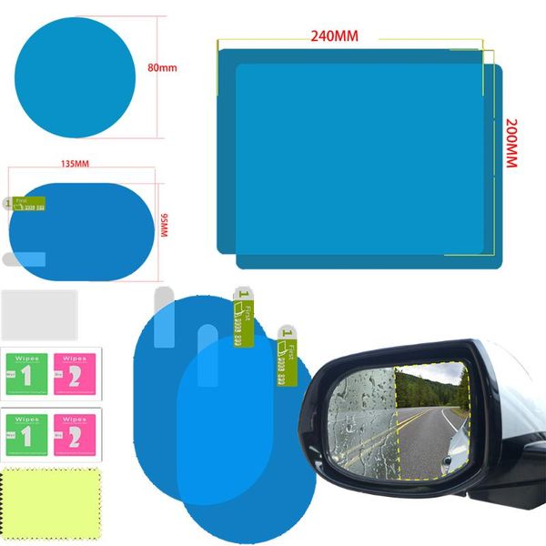 

pcs car rainproof film rearview mirror protective rain proof anti fog waterproof membrane sticker accessories sunshade
