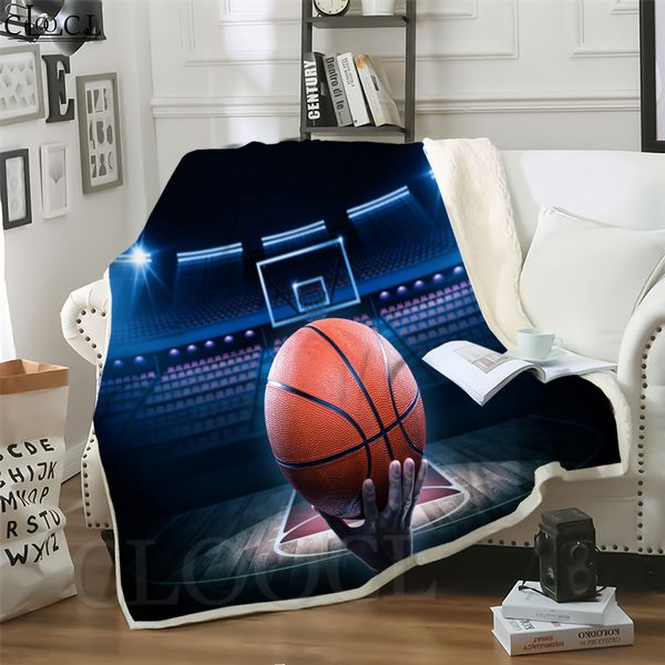 

cloocl blankets physical culture and sports basketball 3d print hip-hop style sofa travel throw blanket teens plush quilt