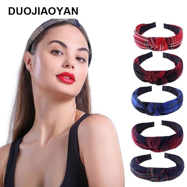 

hair accessories plaid knot fashion shampoo band wide hairpin