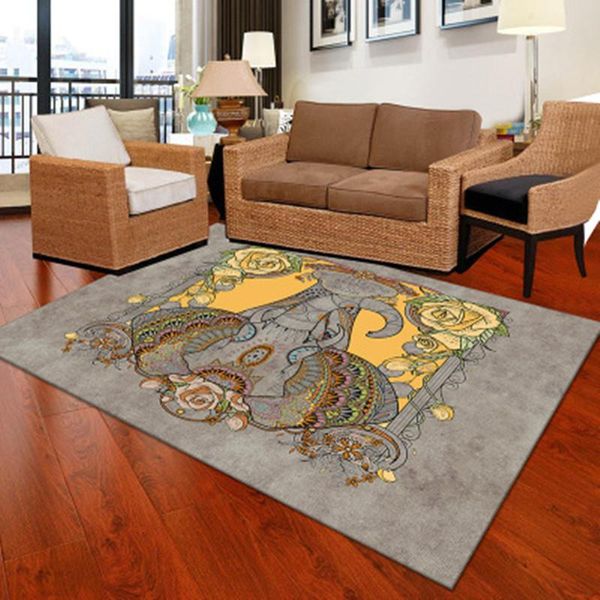

carpets bohemian ethnic style carpet washable short velvet household rectangle modern countryside coffee mat simple table floor