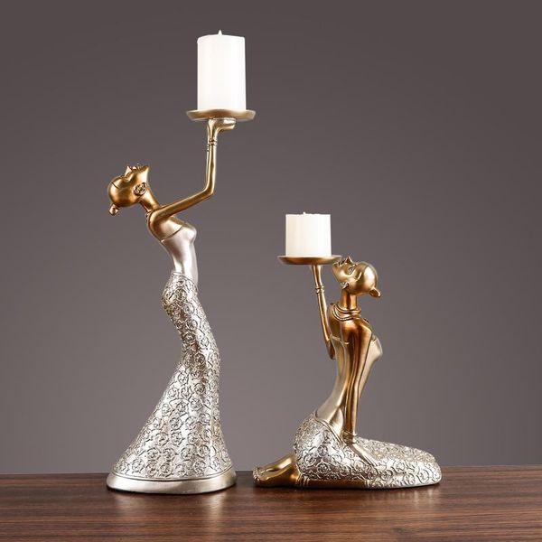 

european-style creative candlestick decoration nordic romantic candlelight dinner props modern simple candle holders candelabra