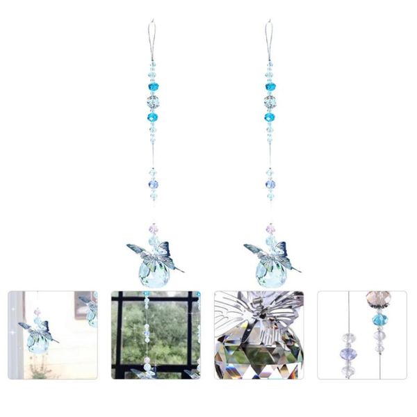 

lamp holders & bases 2pcs decorative pendants balcony glass window pendant ornaments