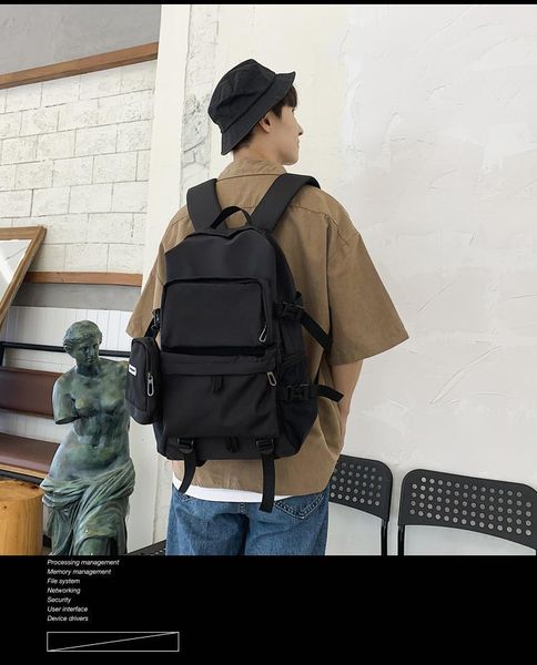 

large capacity backpack simple and casual large-capacity female japanese trendy