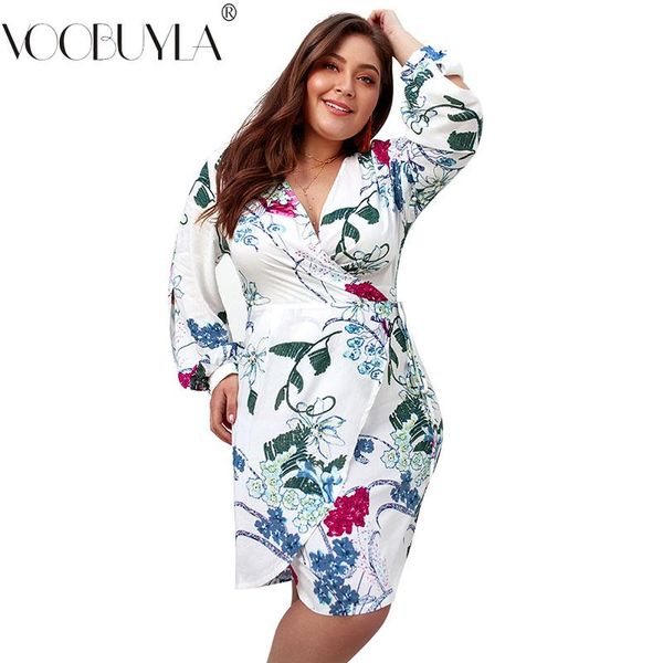 

casual dresses voobuyla plus size long sleeve irregular dress women clothing 2021 spring fall female vestido big robe femme, Black;gray