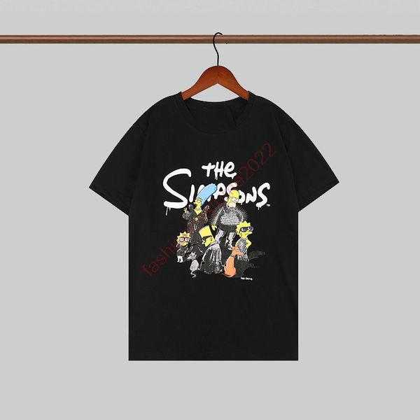 

mens letter print t shirts black fashion designer summer men's the simpsonss t-shirts television t-shirt oversizedshort sleeve tee shir, White;black