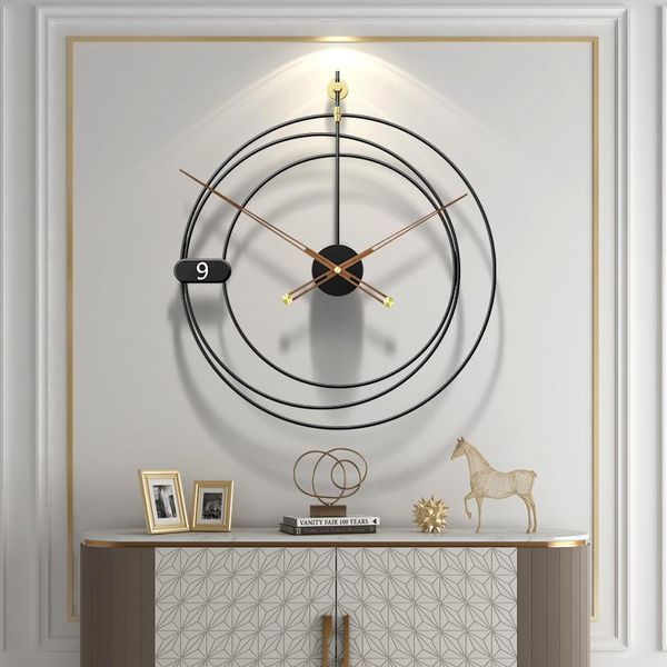 

wall clocks simple light luxury clock decoration fashion creative art living room home silent quartz