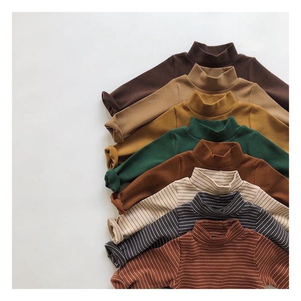 

pullover children's high-neck bottoming shirt autumn thickened long-sleeved t-shirt for boys and girls kids winter sweaters, Blue