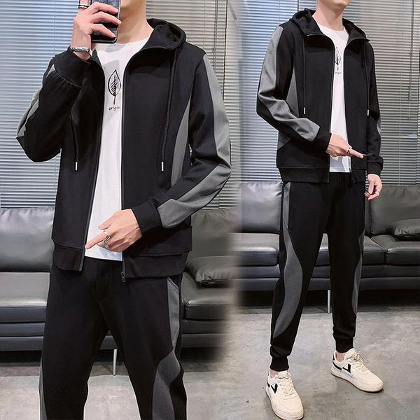 

men's tracksuits trendy casual sportswear, Gray