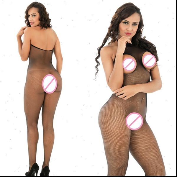 

bodysuit open bra black color womens romper club hanging halter perspective body shape pants, Black;white
