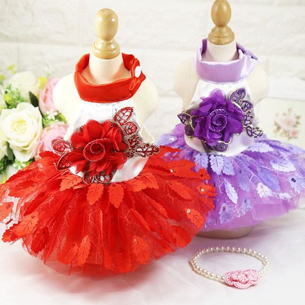 

pet skirt,puppy tutu,lace leaves,princess dress,dog costume,apparel clothes,wedding,party,fashion,flowers dog apparel