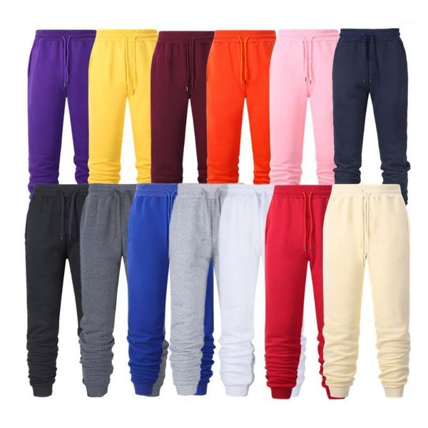 

men's pants solid color men joggers sweatpants brand man trousers casual jogger comfortable fitness workout running sporting clothing, Black